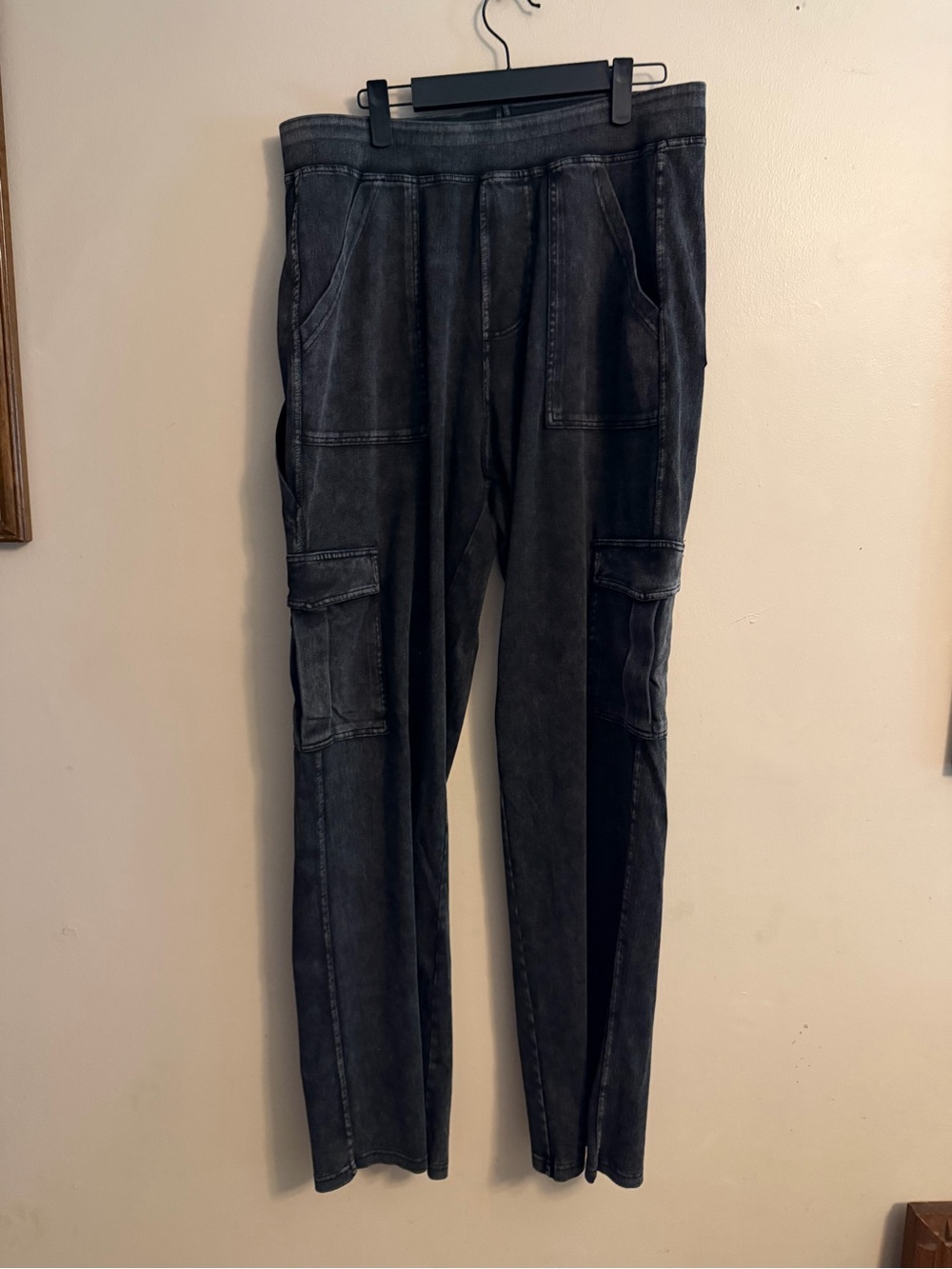 Women’s Black Washed Cargo Pants